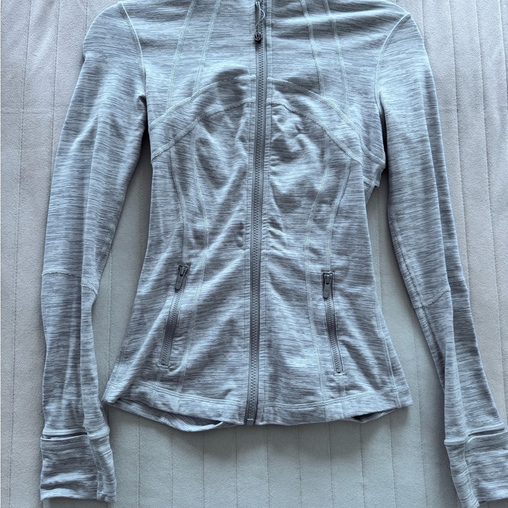 lululemon athletica Light Gray Full-Zip Jacket